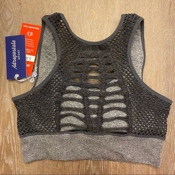 AEROPOSTALE Sport Laser Cut Wicking Sports Bra - Picture 5 of 9